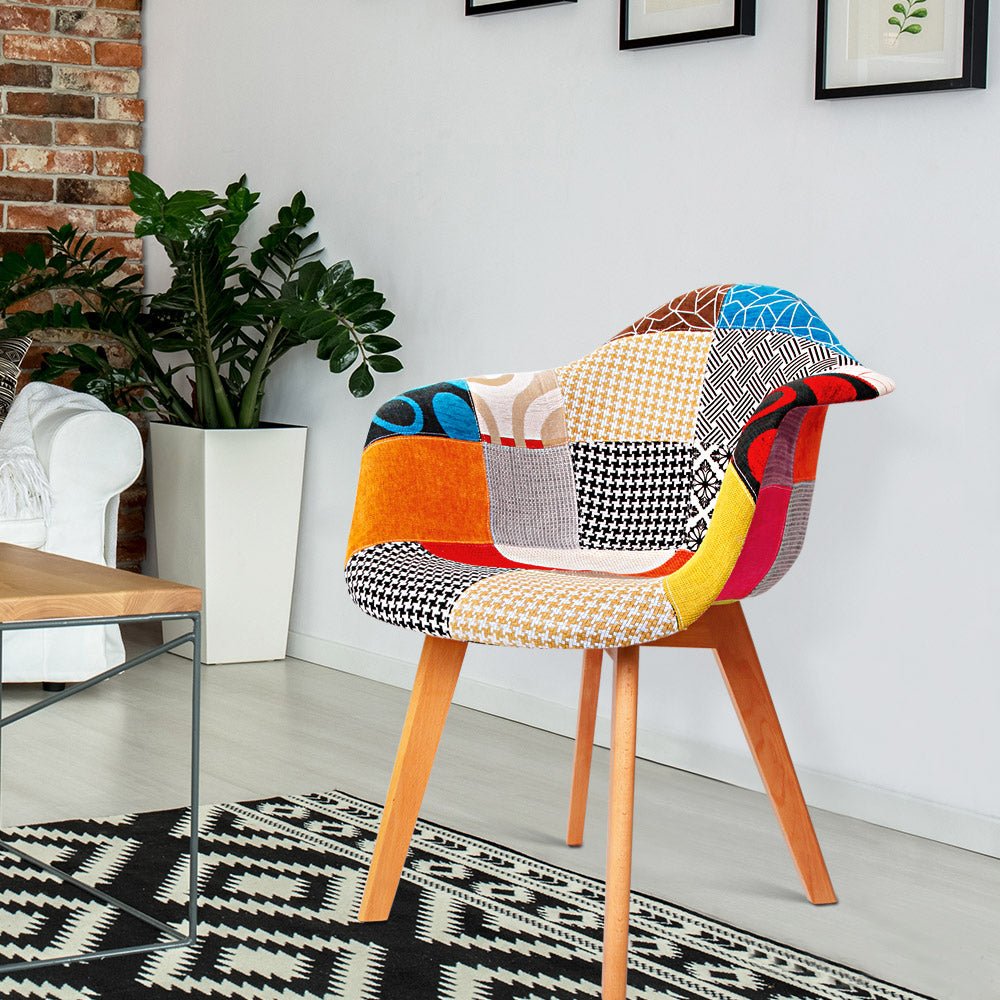 Set of 2 Fabric Dining Chairs - Rivercity House & Home Co. (ABN 18 642 972 209) - Affordable Modern Furniture Australia