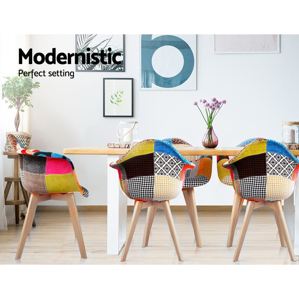Set of 2 Fabric Dining Chairs - Rivercity House & Home Co. (ABN 18 642 972 209) - Affordable Modern Furniture Australia