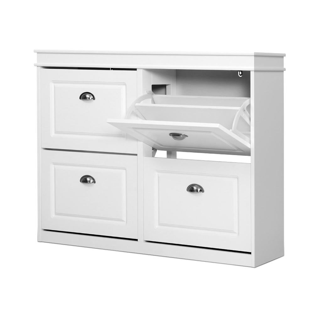 Shoe Cabinet Shoe Storage Organiser White - Furniture > Living Room - Rivercity House & Home Co. (ABN 18 642 972 209) - Affordable Modern Furniture Australia