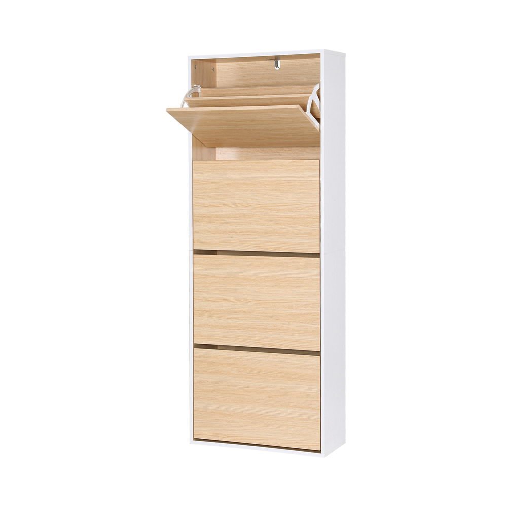 Shoe Rack Cabinet 24 Pairs Adjustable Shelf Pine - Furniture > Living Room > Shoe Storage - Rivercity House & Home Co. (ABN 18 642 972 209) - Affordable Modern Furniture Australia