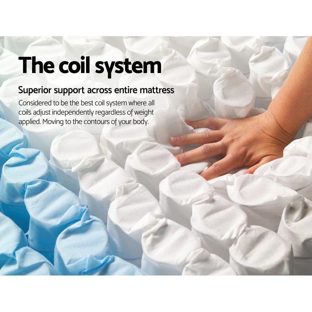 Single Size | Devon Euro Top Pocket Spring Mattress (Medium) - Rivercity House & Home Co. (ABN 18 642 972 209) - Affordable Modern Furniture Australia