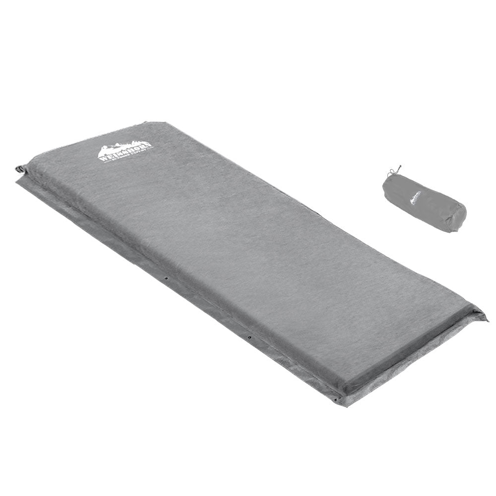 Single Size Self Inflating Matress - Grey - Outdoor > Camping - Rivercity House & Home Co. (ABN 18 642 972 209) - Affordable Modern Furniture Australia