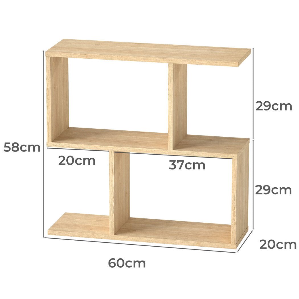 Slim 2 - Tier Narrow Side Table Bedside Nightstand - Deep Oak - Rivercity House & Home Co. (ABN 18 642 972 209) - Affordable Modern Furniture Australia