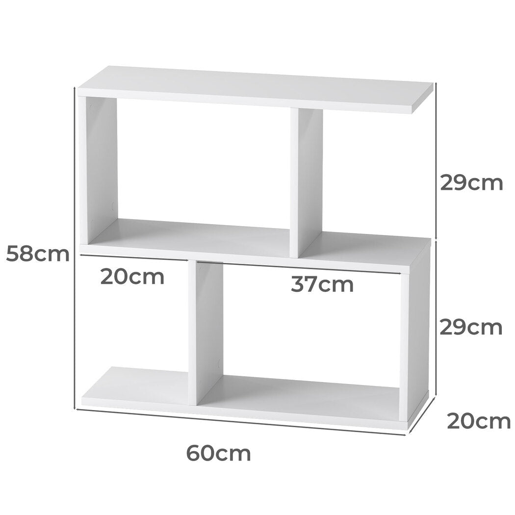 Slim 2 - Tier Narrow Side Table Bedside Nightstand - White - Rivercity House & Home Co. (ABN 18 642 972 209) - Affordable Modern Furniture Australia