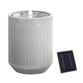 Solar Fountain Water Feature Outdoor Fountain LED Lights Beige