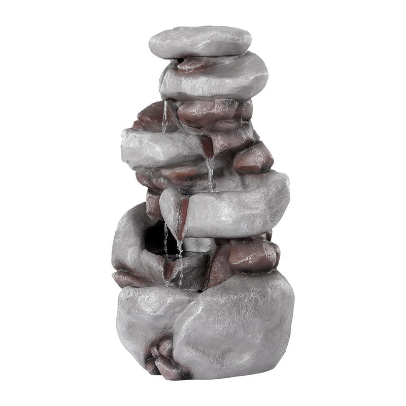 Solar Fountain Water Feature Outdoor Indoor 4 - Tier Brown - Home & Garden > Fountains > Fountains & Ponds - Rivercity House & Home Co. (ABN 18 642 972 209) - Affordable Modern Furniture Australia
