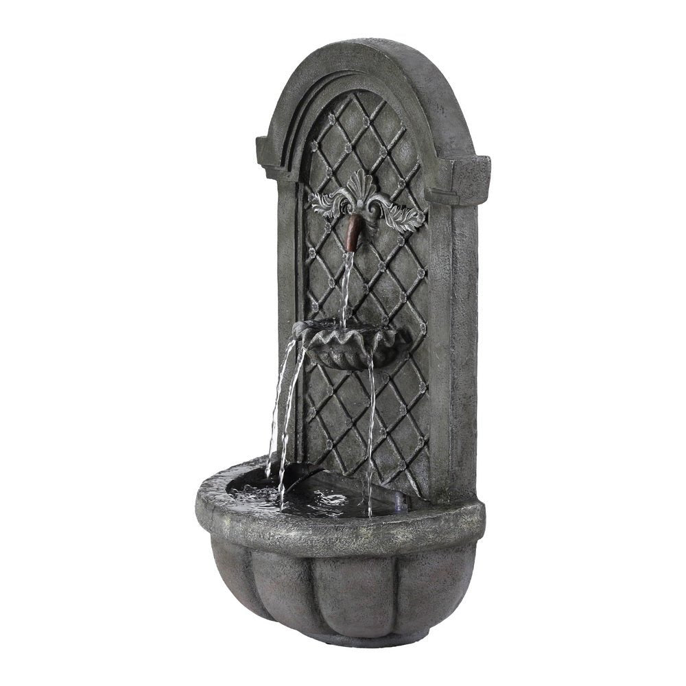 Solar Fountain Water Feature Wall Mount Garden Fountains 80CM Grey - Home & Garden > Fountains - Rivercity House & Home Co. (ABN 18 642 972 209) - Affordable Modern Furniture Australia