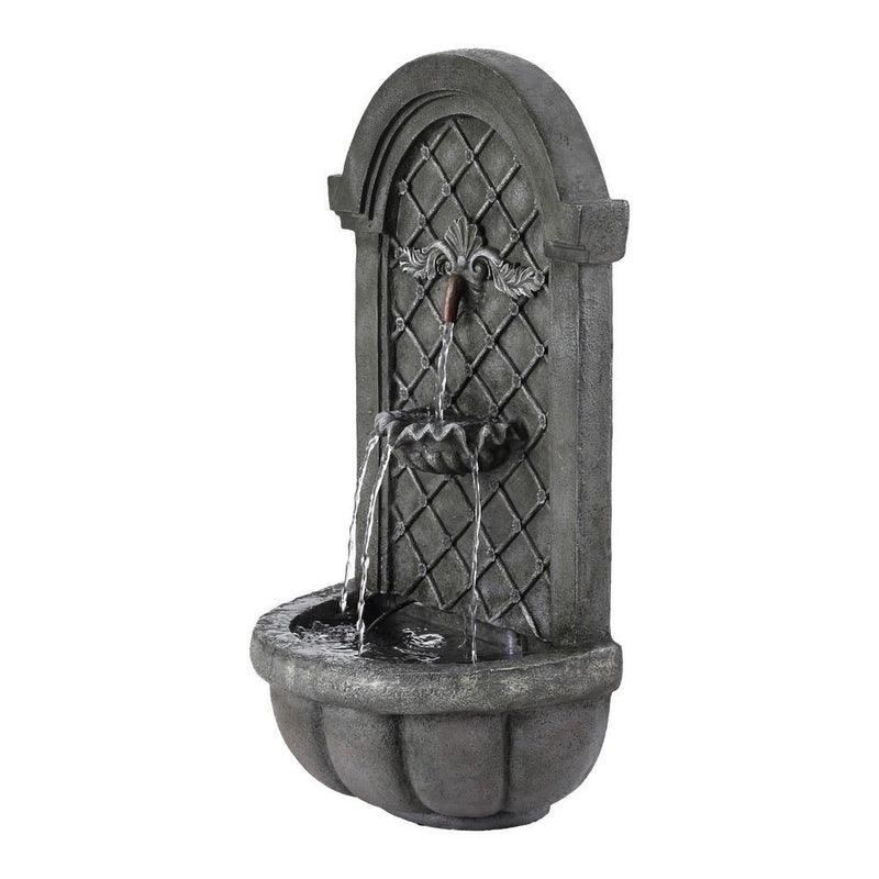 Solar Fountain Water Feature Wall Mount Garden Fountains 80CM Grey - Home & Garden > Fountains - Rivercity House & Home Co. (ABN 18 642 972 209) - Affordable Modern Furniture Australia