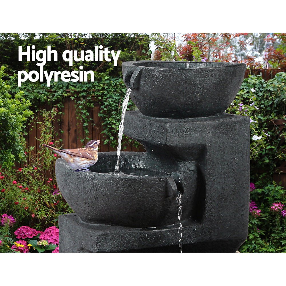 Solar Fountain with LED Lights - Rivercity House & Home Co. (ABN 18 642 972 209) - Affordable Modern Furniture Australia