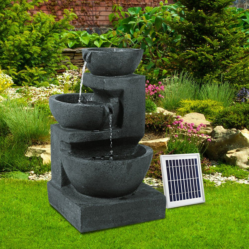 Solar Fountain with LED Lights - Rivercity House & Home Co. (ABN 18 642 972 209) - Affordable Modern Furniture Australia