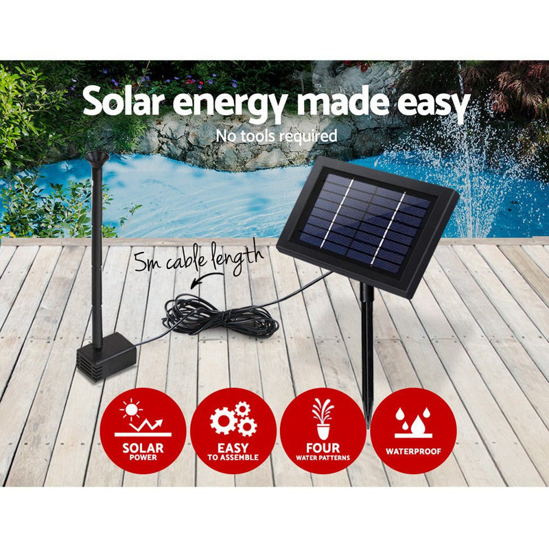 Solar Pond Pump Submersible Water Fountain Kit 4FT - Home & Garden > Fountains > Fountain & Ponds Accessories - Rivercity House & Home Co. (ABN 18 642 972 209) - Affordable Modern Furniture Australia