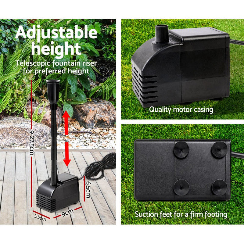 Solar Pond Pump Submersible Water Fountain Kit with 2 Panels 7.2FT - Home & Garden > Fountains > Fountain & Ponds Accessories - Rivercity House & Home Co. (ABN 18 642 972 209) - Affordable Modern Furniture Australia