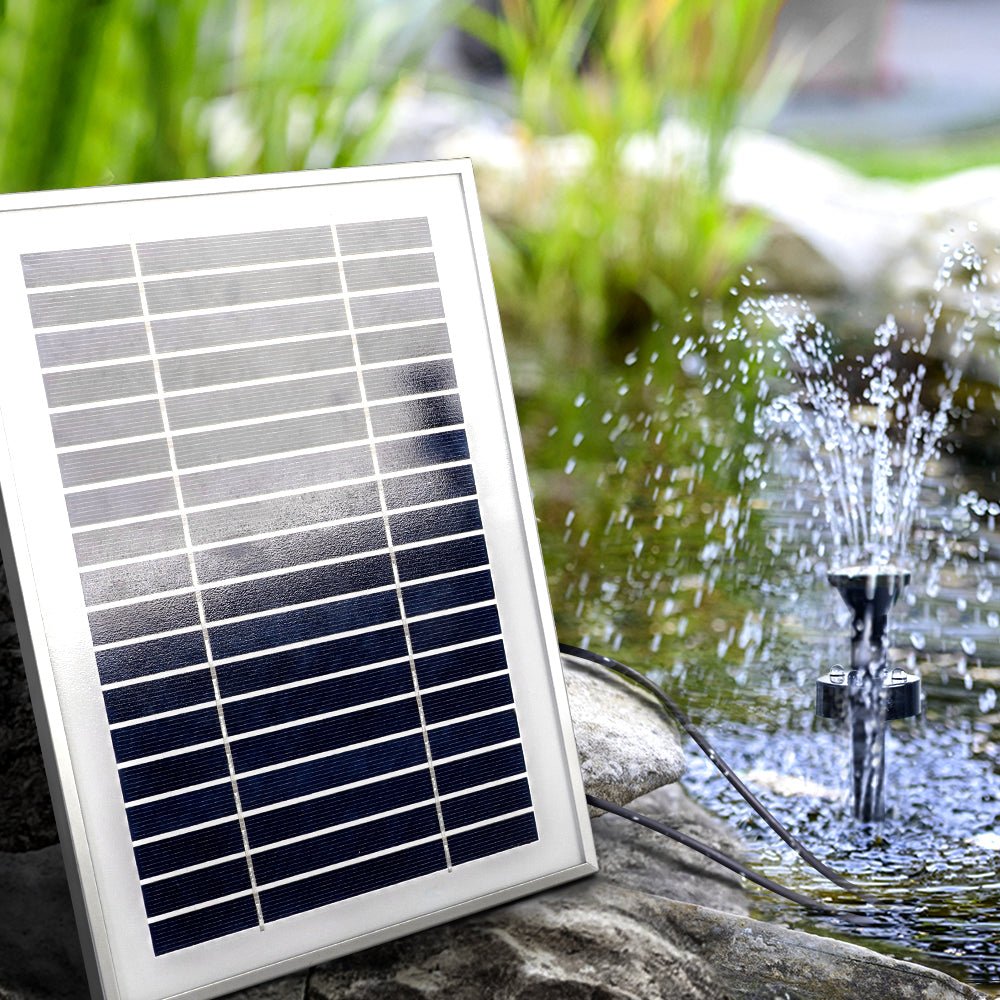 Solar Pond Pump Submersible Water Fountain with Battery Kit LED Lights 4.3FT - Home & Garden > Fountains > Fountain & Ponds Accessories - Rivercity House & Home Co. (ABN 18 642 972 209) - Affordable Modern Furniture Australia