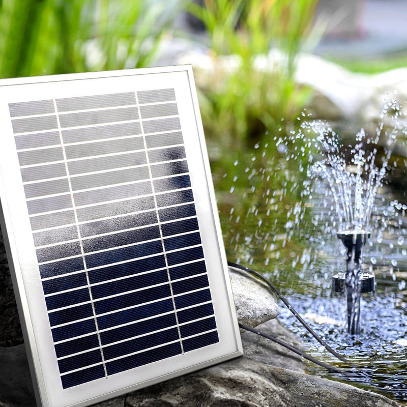 Solar Pond Pump Submersible Water Fountain with Battery Kit LED Lights 4.3FT - Home & Garden > Fountains > Fountain & Ponds Accessories - Rivercity House & Home Co. (ABN 18 642 972 209) - Affordable Modern Furniture Australia