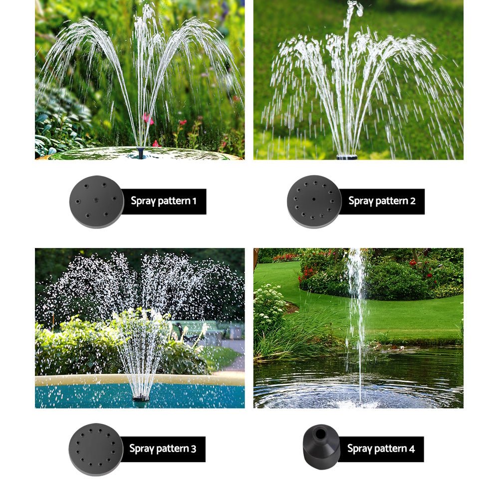 Solar Pond Pump Submersible Water Fountain with Battery Kit LED Lights 4.3FT - Home & Garden > Fountains > Fountain & Ponds Accessories - Rivercity House & Home Co. (ABN 18 642 972 209) - Affordable Modern Furniture Australia