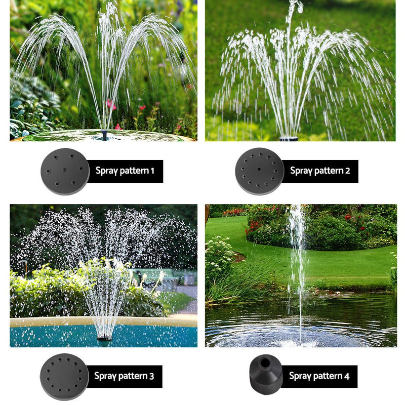 Solar Pond Pump Submersible Water Fountain with Battery Kit LED Lights 4FT - Home & Garden > Fountains > Fountain & Ponds Accessories - Rivercity House & Home Co. (ABN 18 642 972 209) - Affordable Modern Furniture Australia