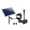 Solar Pond Pump Submersible Water Fountain with Battery Kit LED Lights 6.6FT