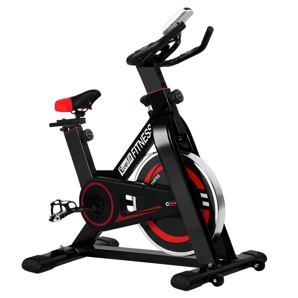 Spin Exercise Bike Cycling Fitness Commercial Home Workout Gym Black - Rivercity House & Home Co. (ABN 18 642 972 209) - Affordable Modern Furniture Australia