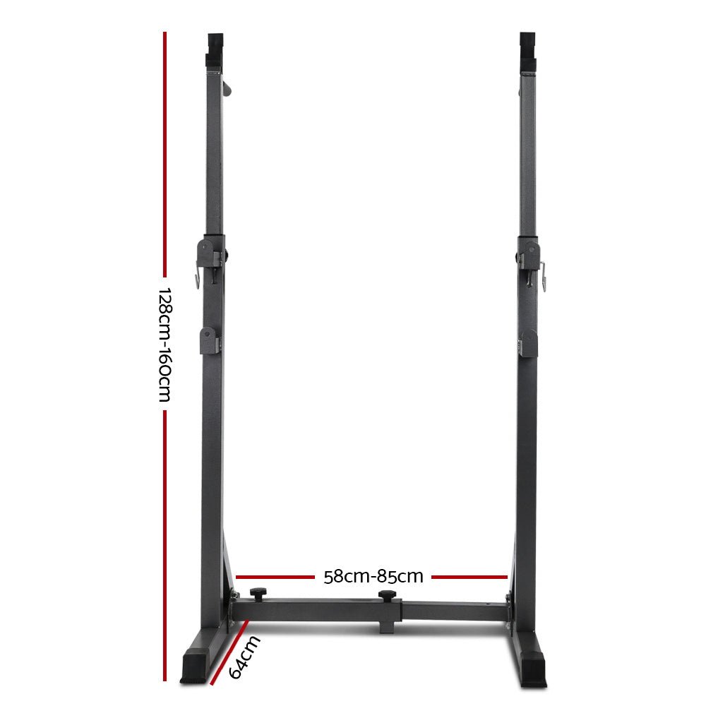 Squat Rack Pair Fitness Weight Lifting Gym Exercise Barbell Stand - Rivercity House & Home Co. (ABN 18 642 972 209) - Affordable Modern Furniture Australia