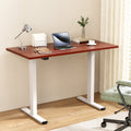 Standing Desk Electric Height Adjustable Sit Stand Desks White Walnut