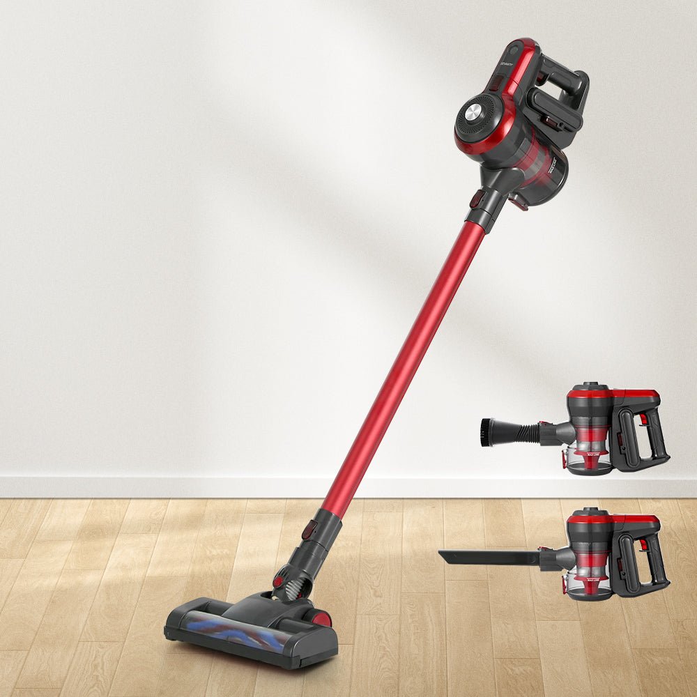 Stick Vacuum Cleaner Brushless Cordless 250W Red - Appliances > Vacuum Cleaners > Stick Vacuums - Rivercity House & Home Co. (ABN 18 642 972 209) - Affordable Modern Furniture Australia