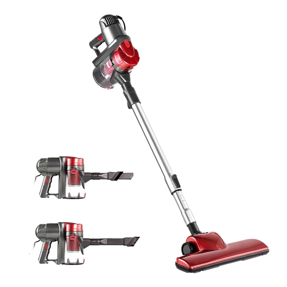 Stick Vacuum Cleaner Handheld Corded 450W Red - Appliances > Vacuum Cleaners > Stick Vacuums - Rivercity House & Home Co. (ABN 18 642 972 209) - Affordable Modern Furniture Australia