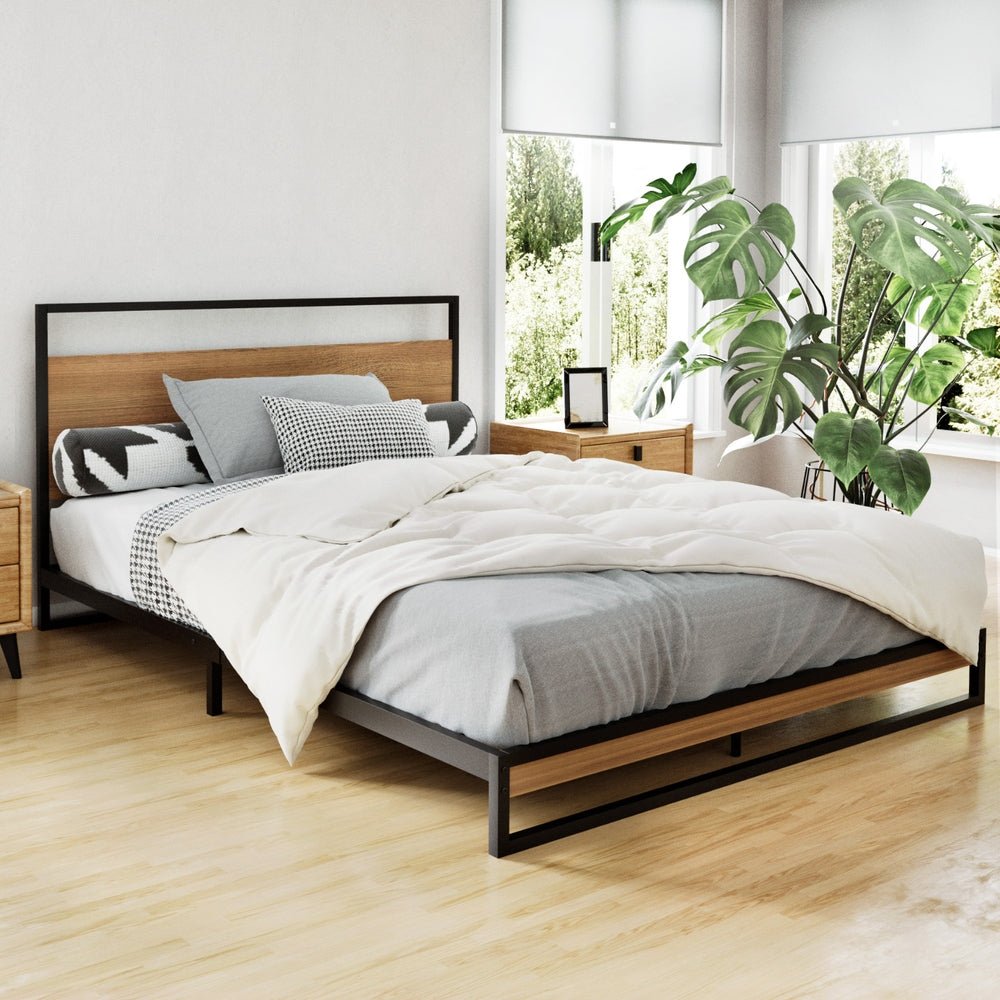 Stockton Double Bed Frame - Rivercity House & Home Co. (ABN 18 642 972 209) - Affordable Modern Furniture Australia