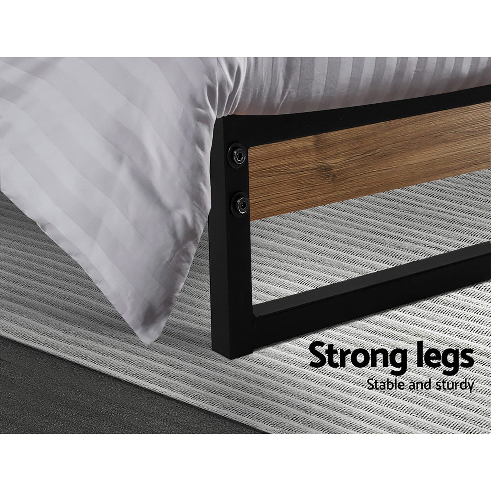 Stockton King Bed Frame - Rivercity House & Home Co. (ABN 18 642 972 209) - Affordable Modern Furniture Australia