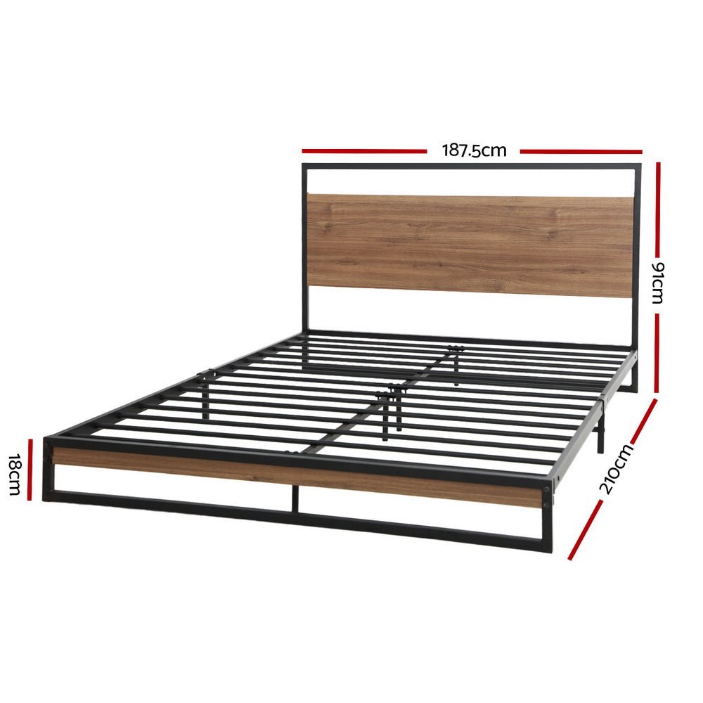 Stockton King Bed Frame - Rivercity House & Home Co. (ABN 18 642 972 209) - Affordable Modern Furniture Australia