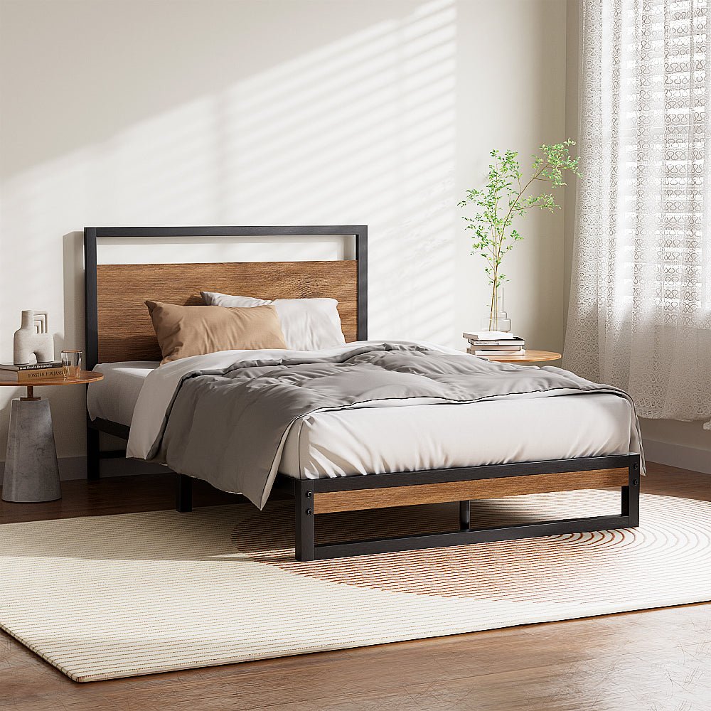 Stockton King Single Bed Frame - Rivercity House & Home Co. (ABN 18 642 972 209) - Affordable Modern Furniture Australia