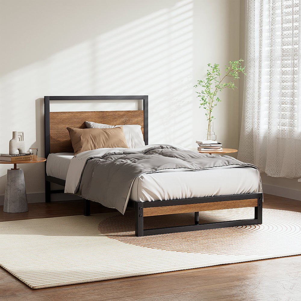 Stockton Single Bed Frame - Rivercity House & Home Co. (ABN 18 642 972 209) - Affordable Modern Furniture Australia