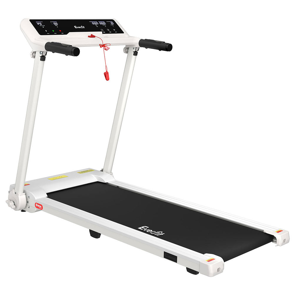 Treadmill Electric Home Gym Fitness Excercise Knob Foldable 450mm White - Sports & Fitness > Exercise, Gym and Fitness - Rivercity House & Home Co. (ABN 18 642 972 209) - Affordable Modern Furniture Australia