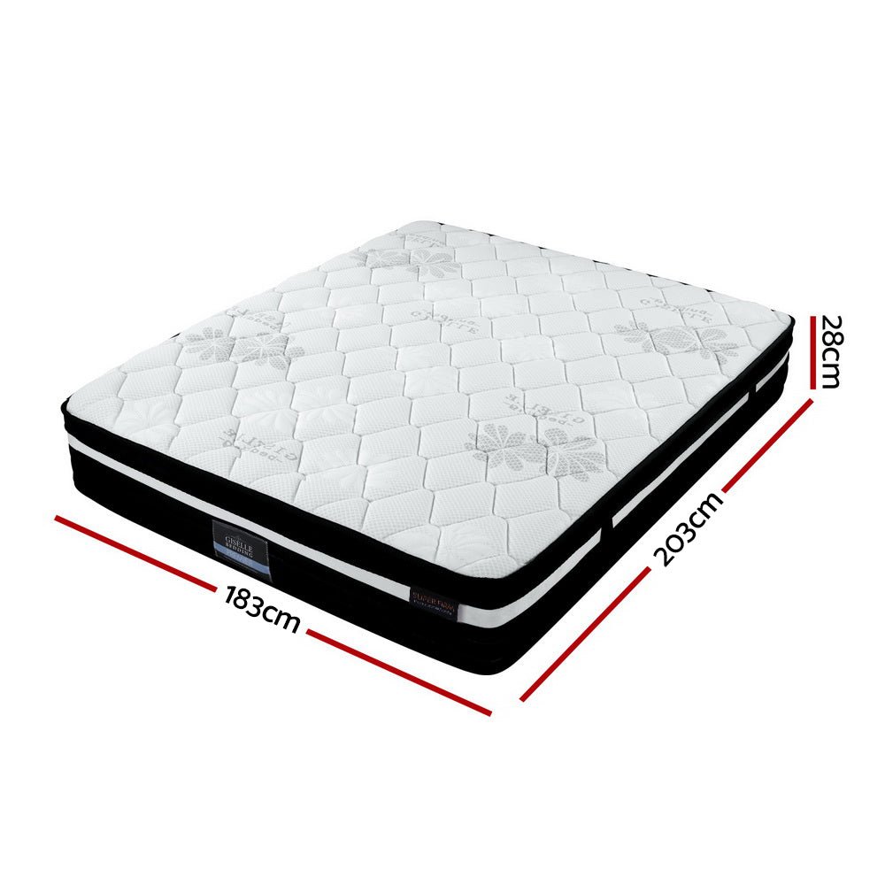 Ultra Firm Regine Series Euro Top Mattress 28CM Thick - King - Furniture > Mattresses - Rivercity House & Home Co. (ABN 18 642 972 209) - Affordable Modern Furniture Australia