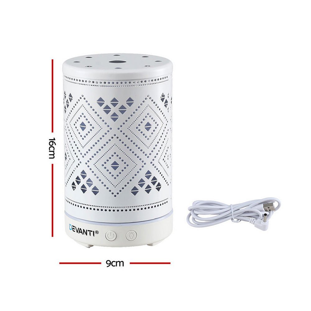 Ultrasonic Aroma Diffuser Aromatherapy 100ml LED Lights Iron Humidifier Forest - Appliances > Aroma Diffusers & Humidifiers > Aroma Diffusers - Rivercity House & Home Co. (ABN 18 642 972 209) - Affordable Modern Furniture Australia