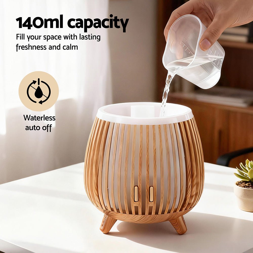 Ultrasonic Aroma Diffuser Aromatherapy 140ml LED Lights Iron Humidifier Forest Deep Wood - Appliances > Aroma Diffusers & Humidifiers > Aroma Diffusers - Rivercity House & Home Co. (ABN 18 642 972 209) - Affordable Modern Furniture Australia