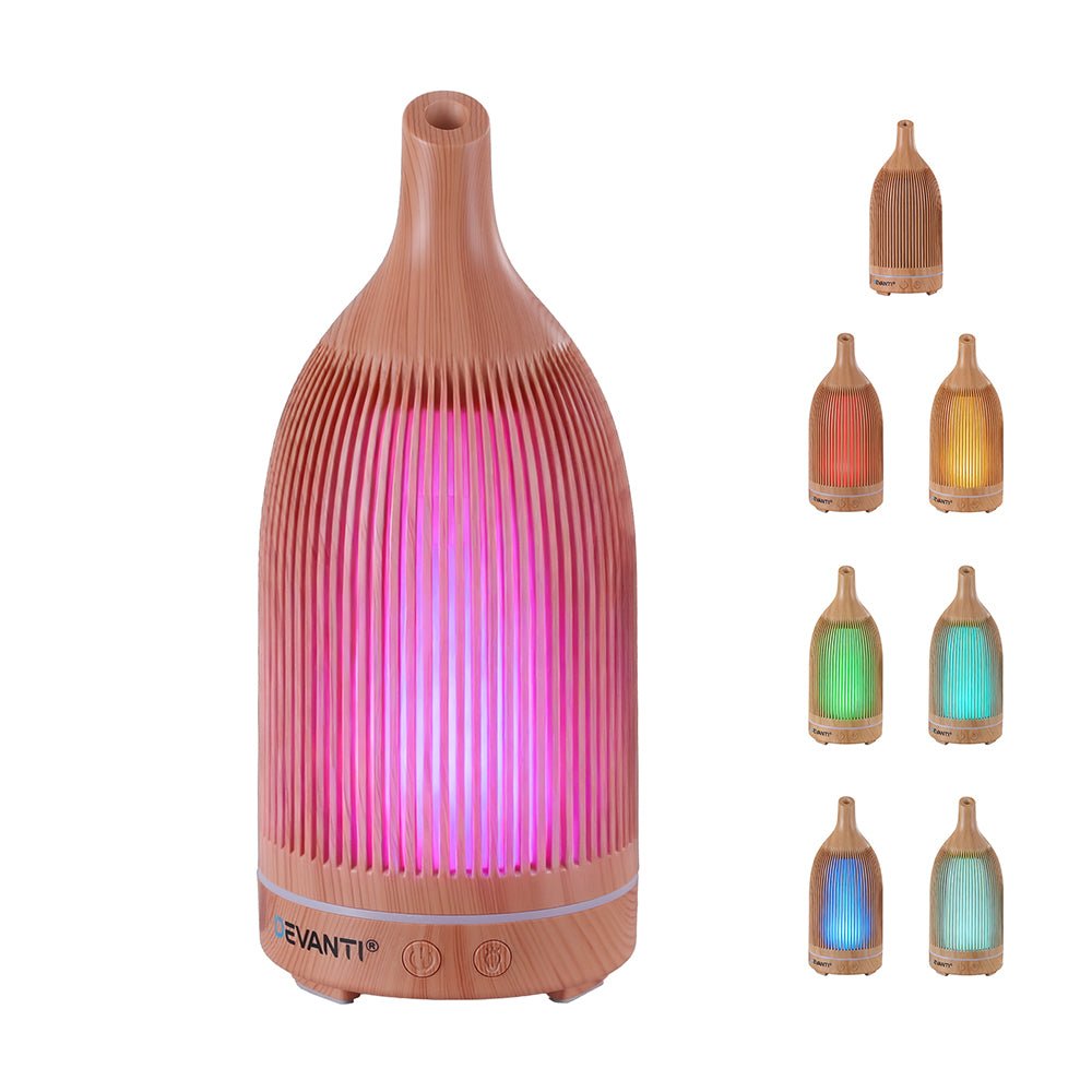 Ultrasonic Aroma Diffuser Aromatherapy 200ml LED Lights Iron Humidifier Forest Light wood grain - Appliances > Aroma Diffusers & Humidifiers > Aroma Diffusers - Rivercity House & Home Co. (ABN 18 642 972 209) - Affordable Modern Furniture Australia