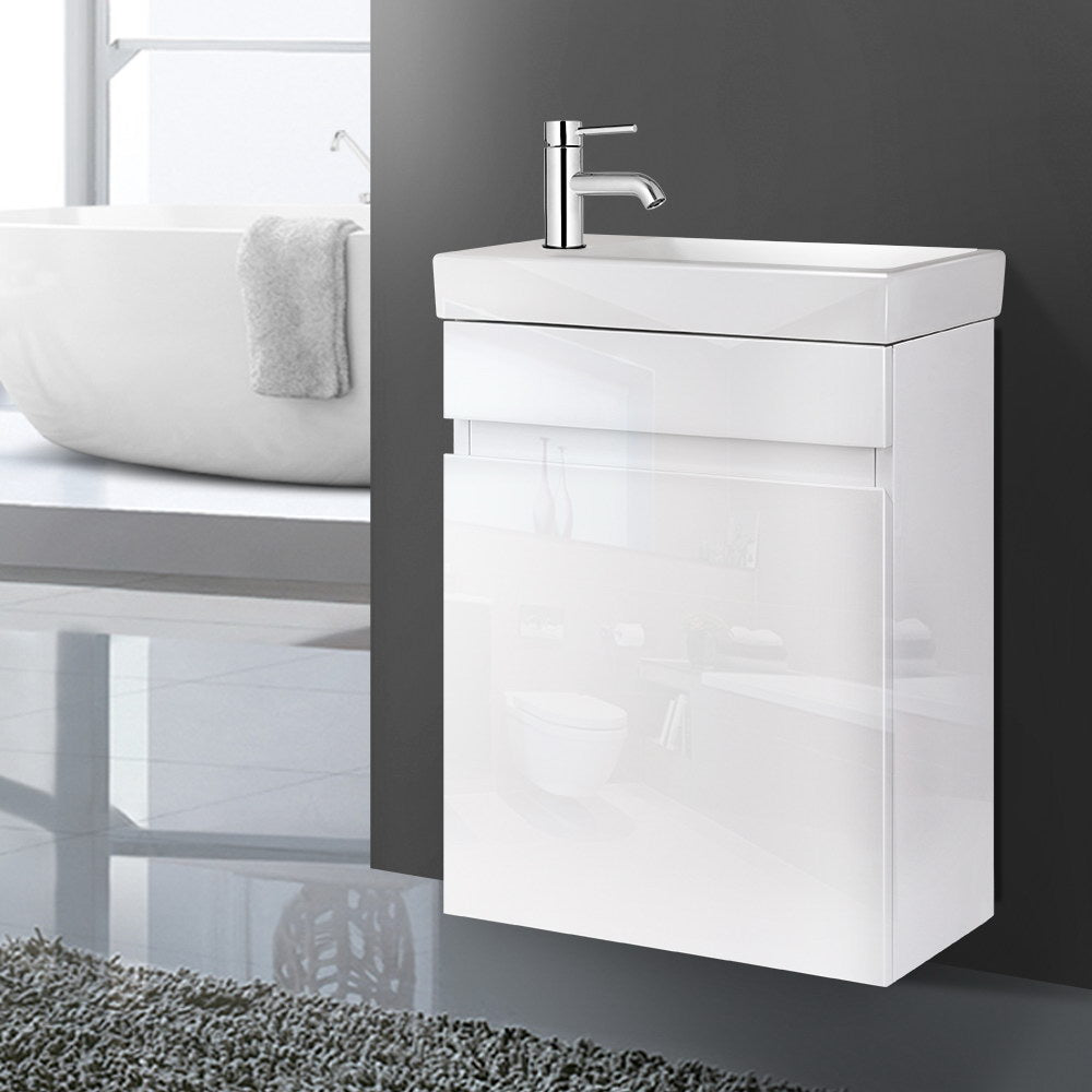 Vanity Unit 400mm with Basin White - Home & Garden > Bathroom Accessories - Rivercity House & Home Co. (ABN 18 642 972 209) - Affordable Modern Furniture Australia