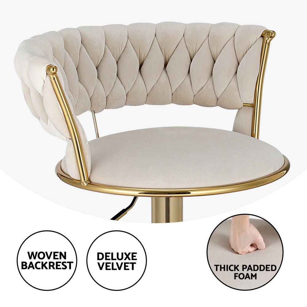 Vivien Clam Shell Bar Stool - Ivory - Furniture > Bar Stools & Chairs - Rivercity House & Home Co. (ABN 18 642 972 209) - Affordable Modern Furniture Australia