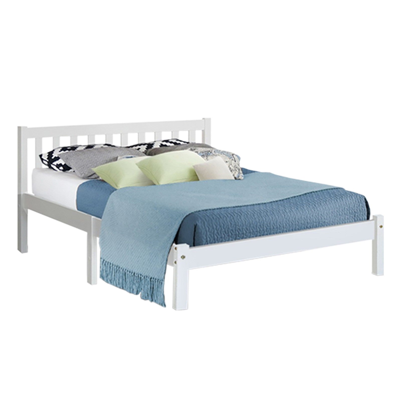 Whitehaven Wooden Double Bed Frame White - Rivercity House & Home Co. (ABN 18 642 972 209) - Affordable Modern Furniture Australia
