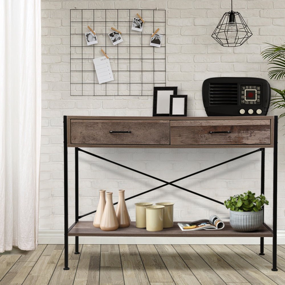Wooden Hallway Console Table - Wood - Rivercity House & Home Co. (ABN 18 642 972 209) - Affordable Modern Furniture Australia