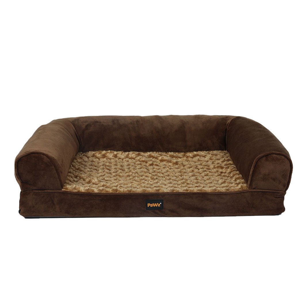 XL Orthopedic Pet Bed Sofa Soft Warm Dog Bedding - Brown - Rivercity House & Home Co. (ABN 18 642 972 209) - Affordable Modern Furniture Australia