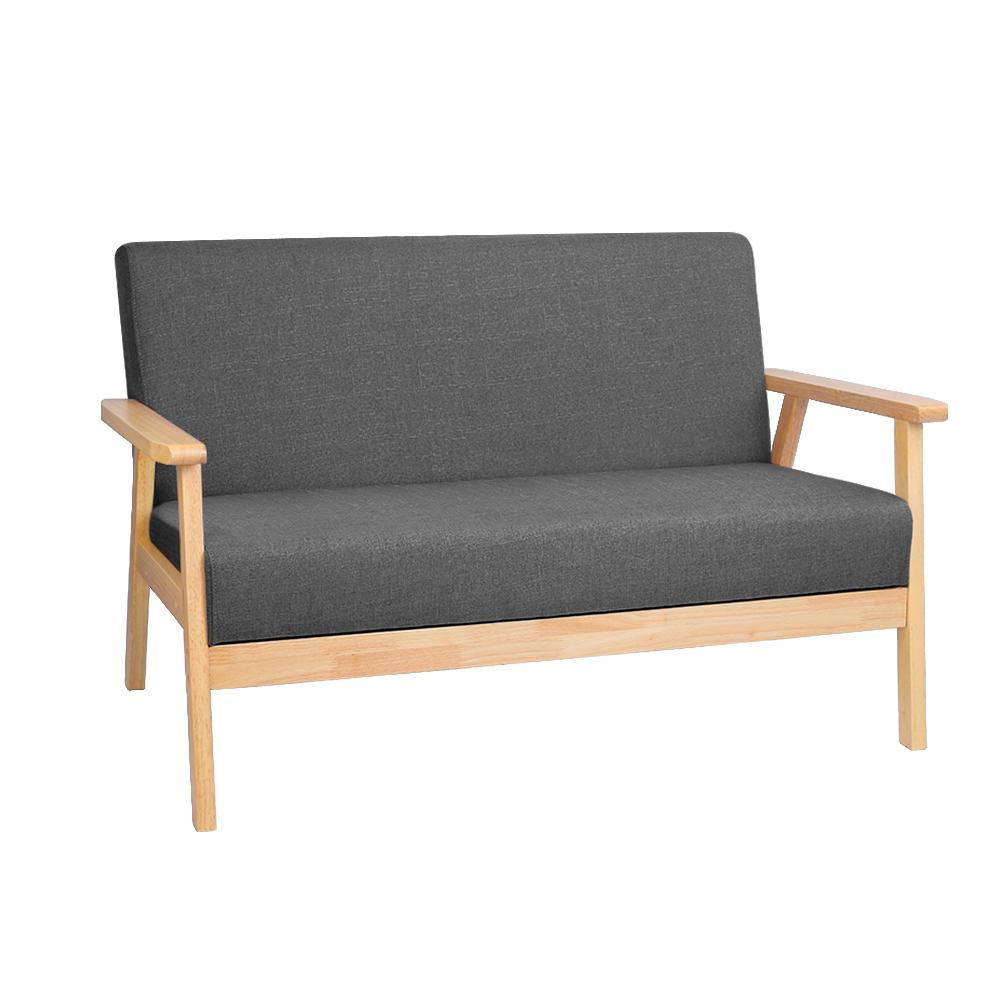 2 Seater Fabric Sofa Chair - Grey - Rivercity House & Home Co. (ABN 18 642 972 209) - Affordable Modern Furniture Australia