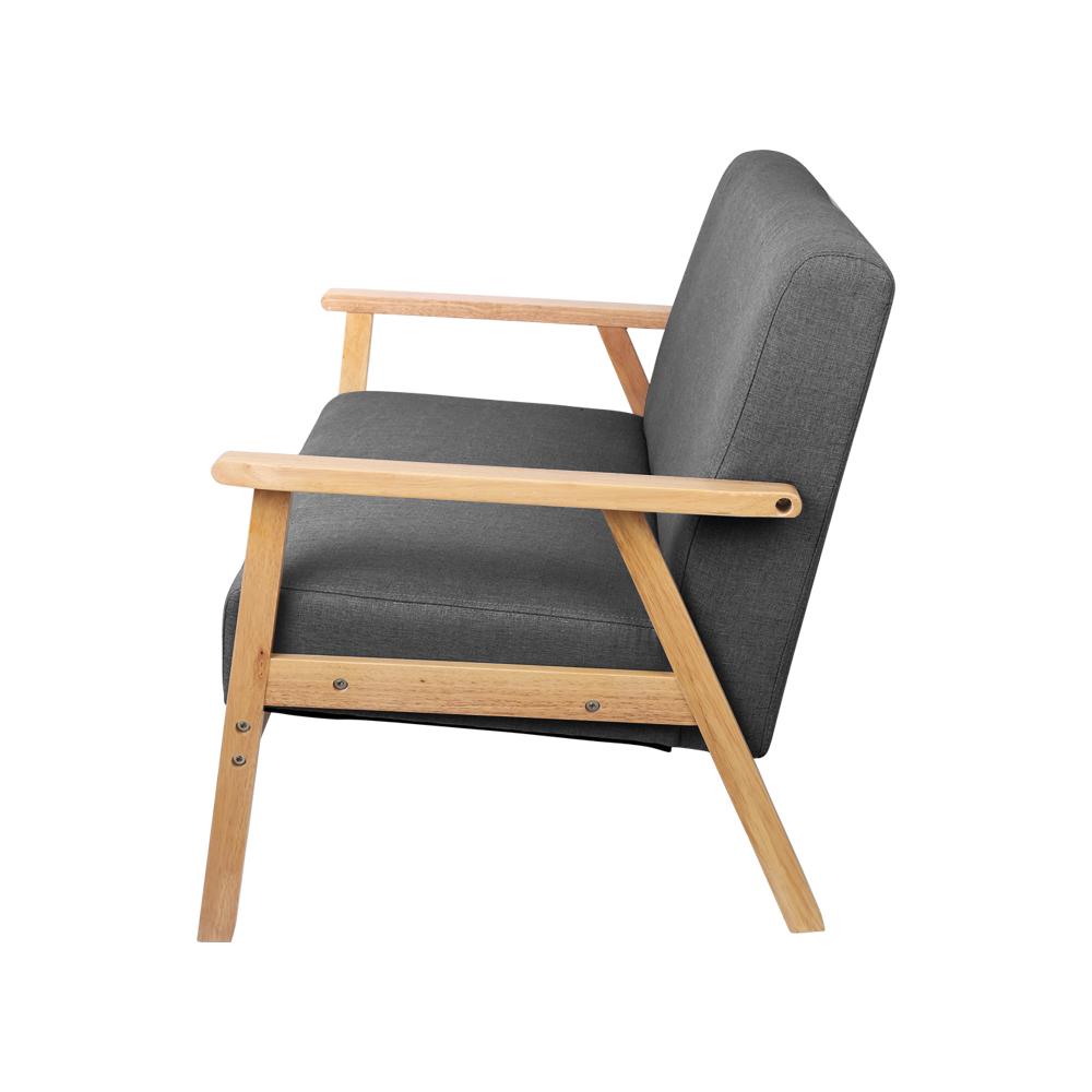 2 Seater Fabric Sofa Chair - Grey - Rivercity House & Home Co. (ABN 18 642 972 209) - Affordable Modern Furniture Australia