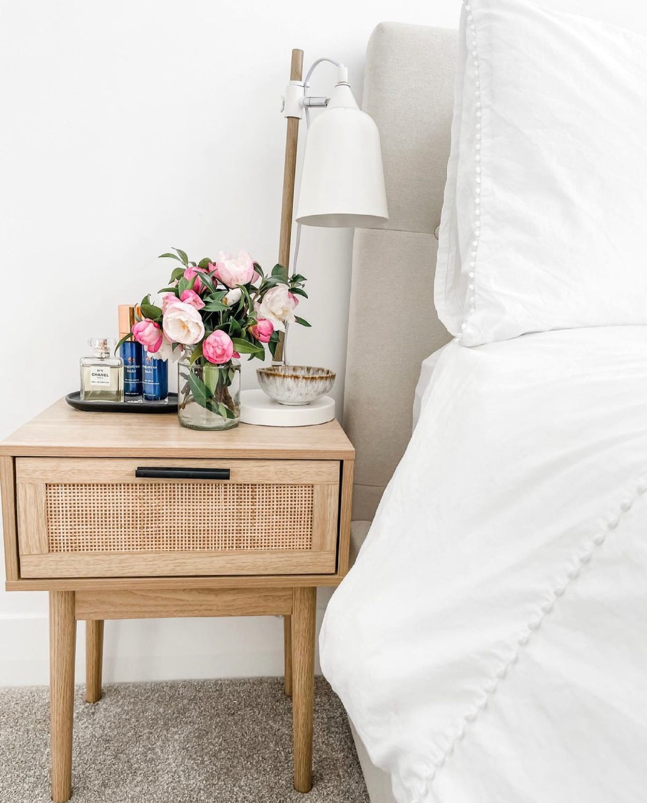 2 x Rattan Bedside Tables with Drawer (Twin Pack) - Furniture > Bedroom - Rivercity House & Home Co. (ABN 18 642 972 209) - Affordable Modern Furniture Australia