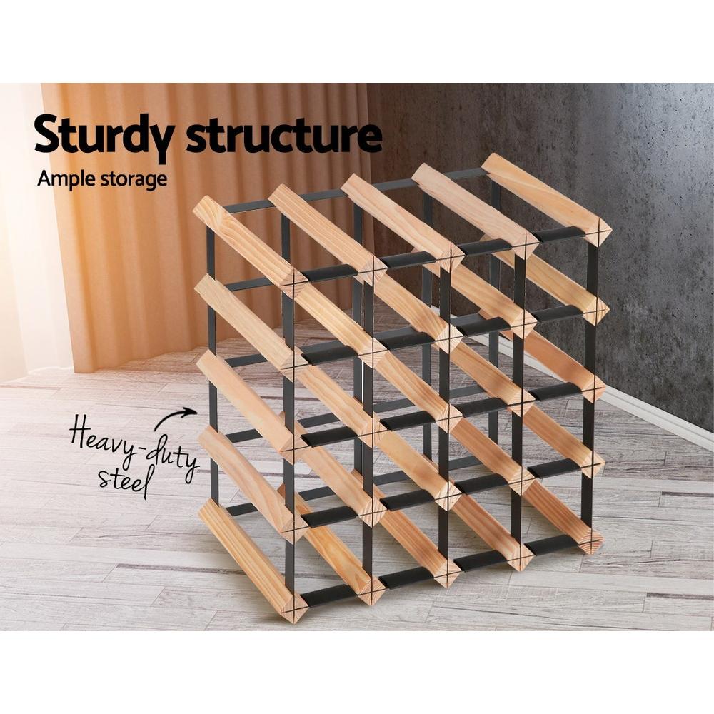 20 Bottle Timber Wine Rack - Home & Garden - Rivercity House & Home Co ...