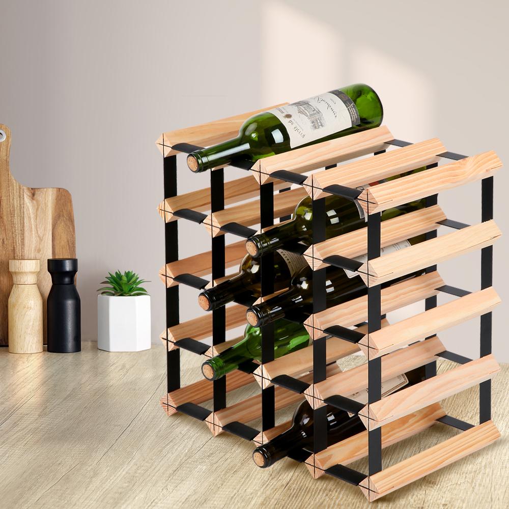 20 Bottle Timber Wine Rack - Home & Garden - Rivercity House & Home Co ...