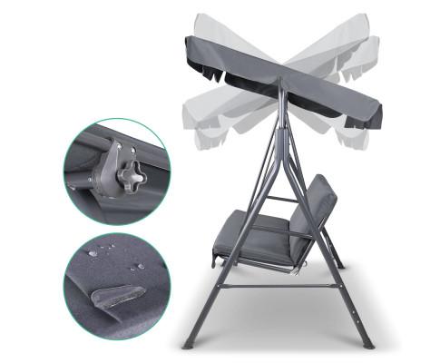 3 Seater Outdoor Swing Chair (Grey) - Brand - Rivercity House & Home Co. (ABN 18 642 972 209) - Affordable Modern Furniture Australia