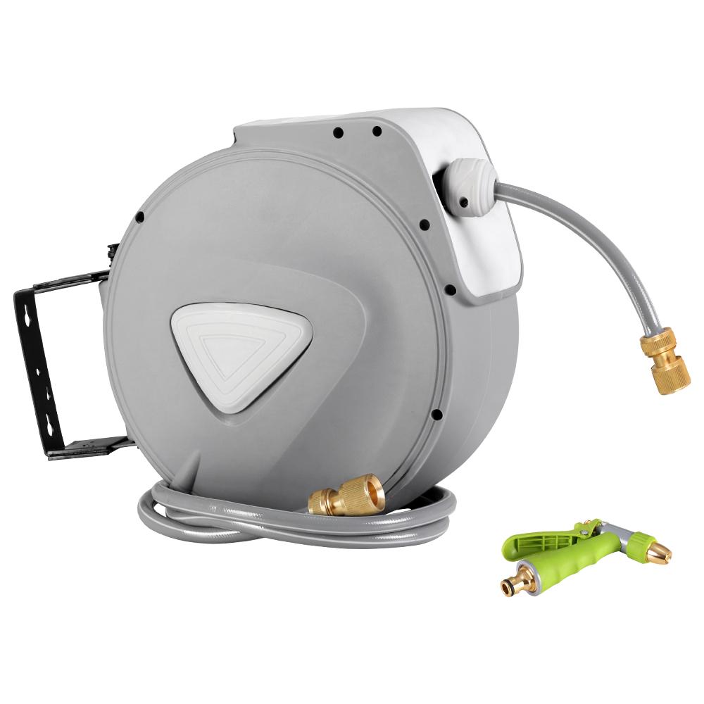30M Retractable Hose Reel Garden Water Brass Auto Rewind Spray Gun - Rivercity House & Home Co. (ABN 18 642 972 209) - Affordable Modern Furniture Australia