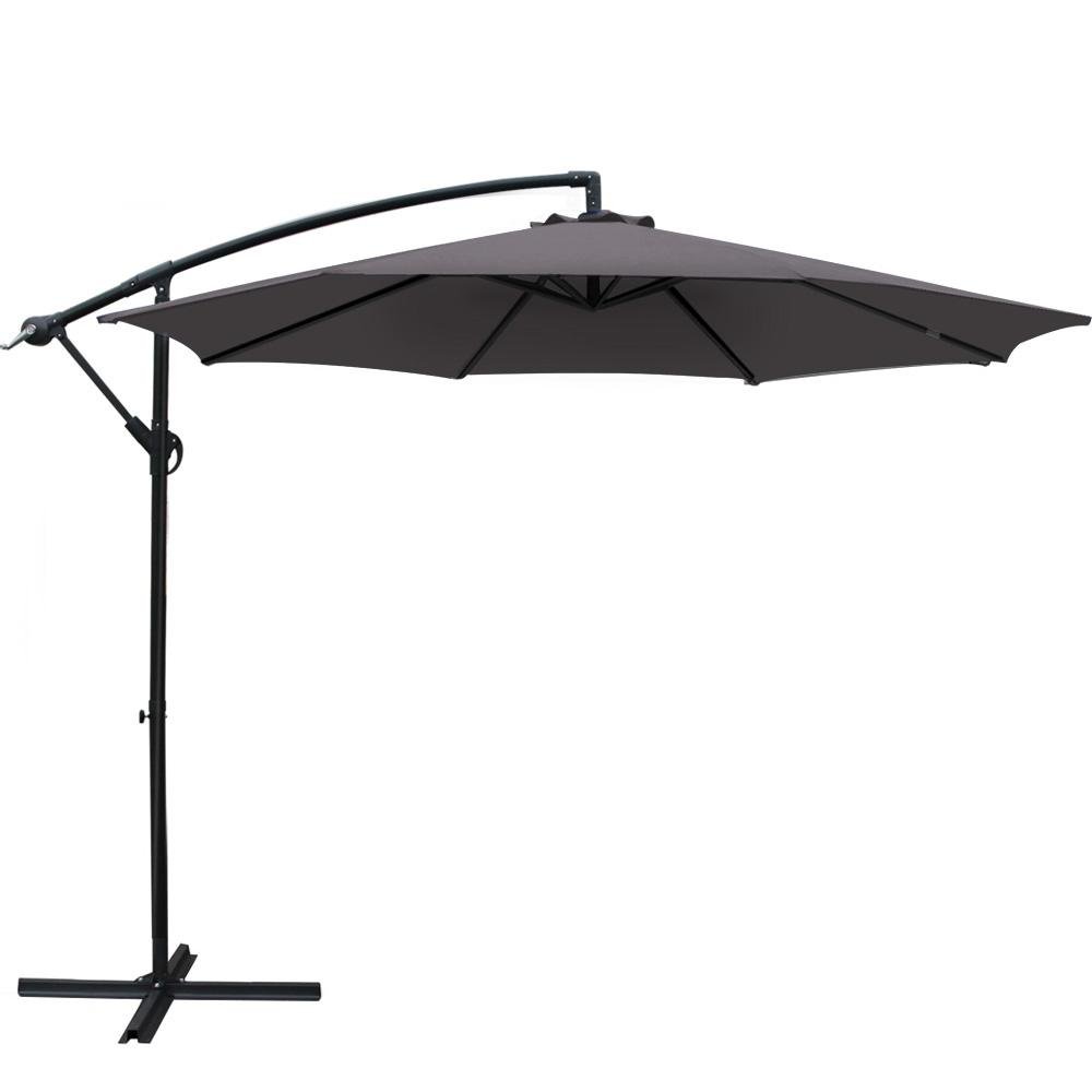 3M Outdoor Furniture Garden Umbrella Charcoal - Rivercity House & Home Co. (ABN 18 642 972 209) - Affordable Modern Furniture Australia