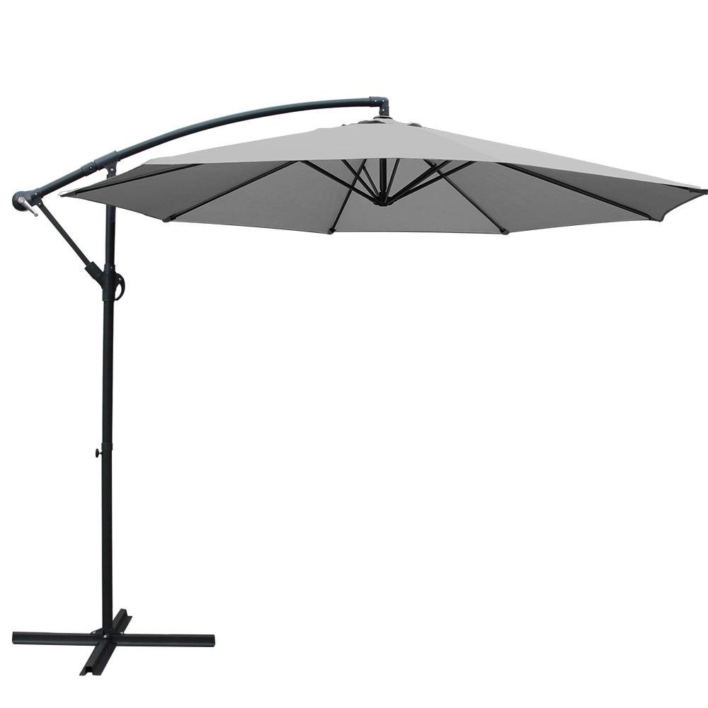3M Outdoor Furniture Garden Umbrella Grey - Rivercity House & Home Co. (ABN 18 642 972 209) - Affordable Modern Furniture Australia